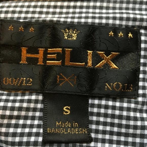 Mens Helix Shirt Western Plaid Size Small Country Button Down Black White Check - Picture 5 of 8